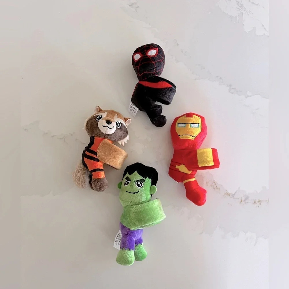 Marvel Plush Toy Set - Red, Green, Brown, Black